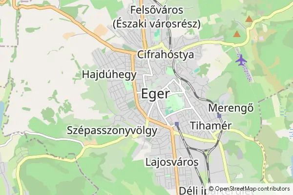 Mapa Eger