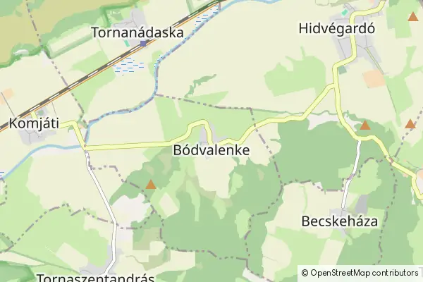 Mapa Bódvalenke