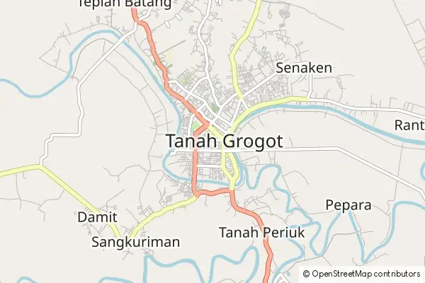 Mapa Tanah Grogot