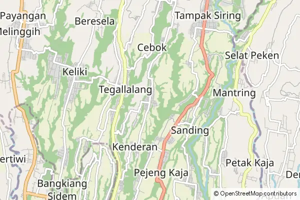 Mapa Tegalalang