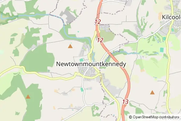 Mapa Newtown Mount Kennedy