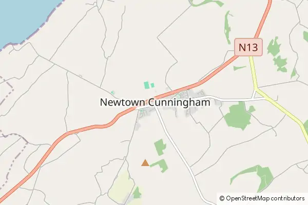 Mapa Newtown Cunningham