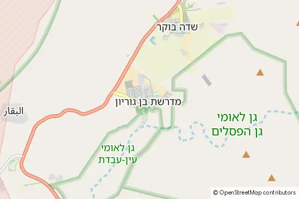 Mapa Midreshet Ben-Gurion