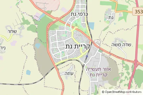 Mapa Kiryat Gat