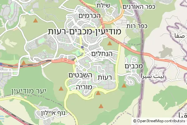 Mapa Modi'in-Maccabim-Re'ut