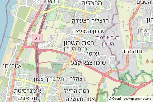 Mapa Ramat ha-Szaron