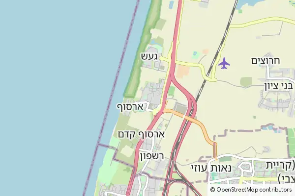 Mapa Kibbutz Shefayim