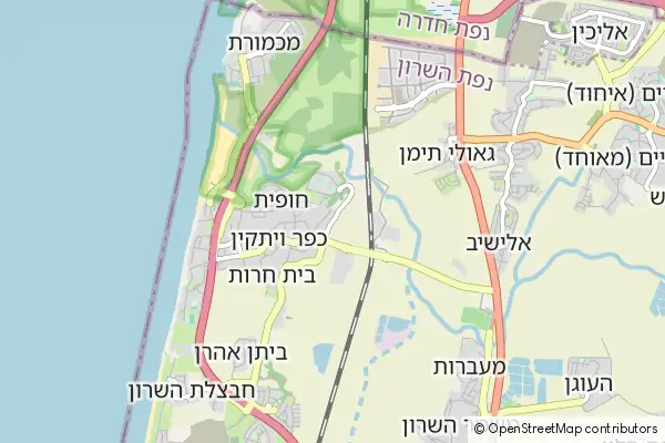 Mapa Kfar Vitkin