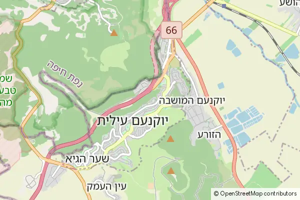 Mapa Yokneam Moshava