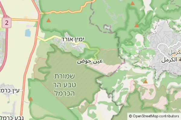 Mapa Ein Hod