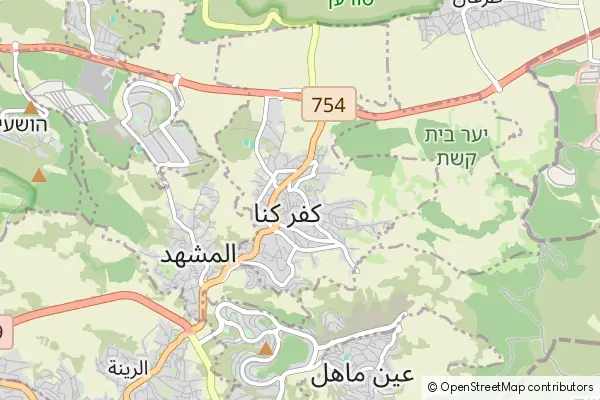 Mapa Kfar Cana
