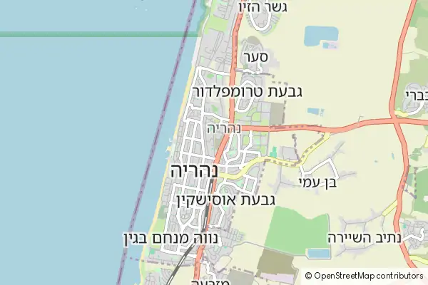 Mapa Nahariya