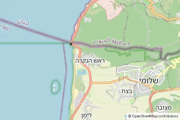 Mapa Kefar Rosh HaNiqra