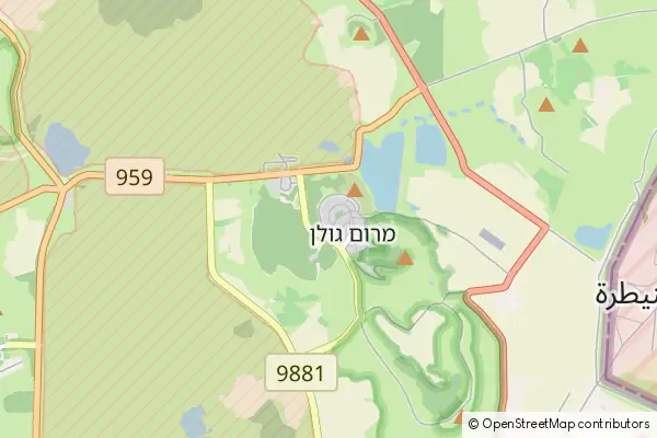 Mapa Merom Golan