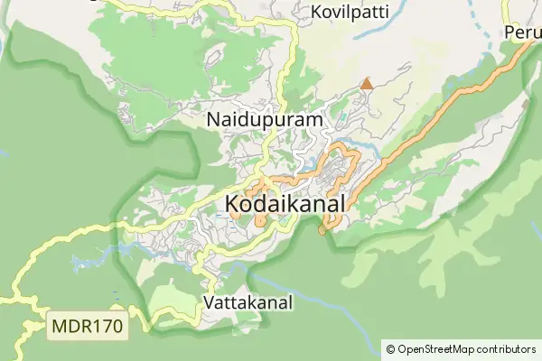 Mapa Kodaikanal