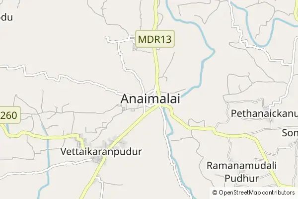 Mapa Anaimalai