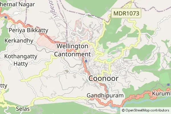 Mapa Coonoor