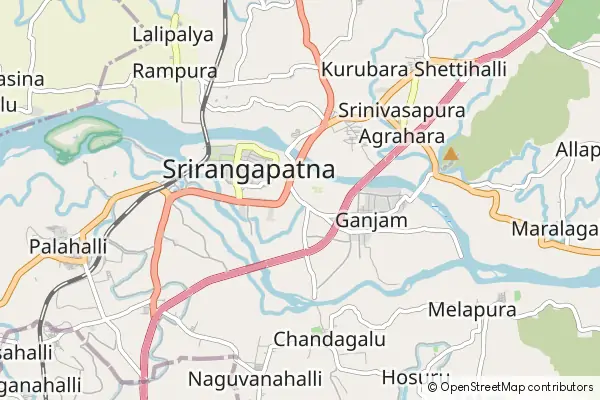 Mapa Srirangapatna