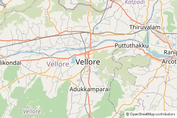 Mapa Vellore