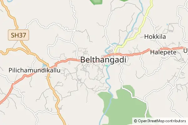 Mapa Belthangady