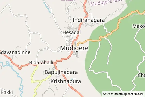 Mapa Mudigere