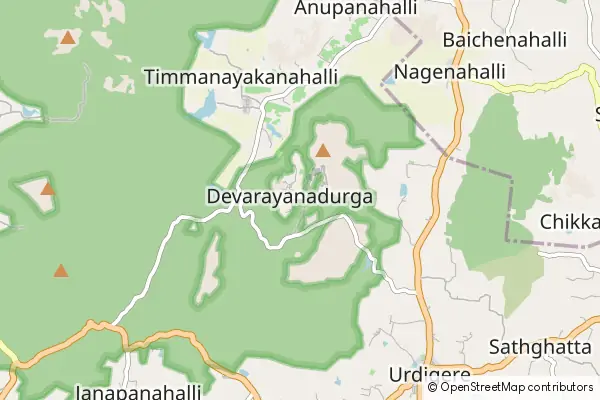 Mapa Devarayanadurga