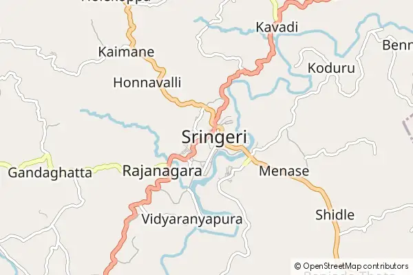 Mapa Sringeri