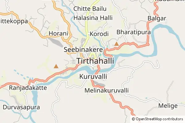 Mapa Thirthahalli