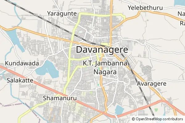 Mapa Davanagere