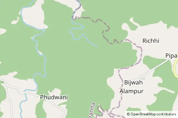 Mapa Panna Tiger Reserve