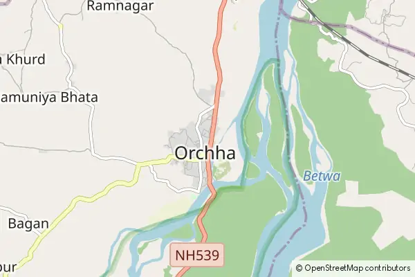 Mapa Orchha