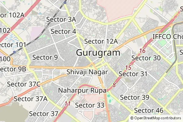 Mapa Gurugram (Gurgaon)