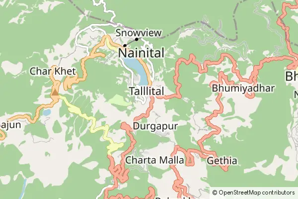 Mapa Nainital