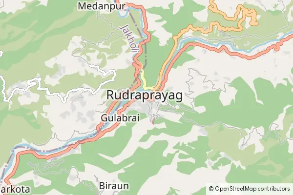 Mapa Rudra Prayag