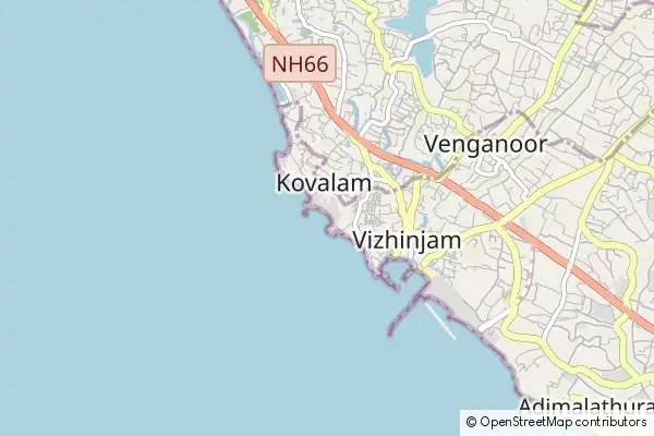 Mapa Kovalam