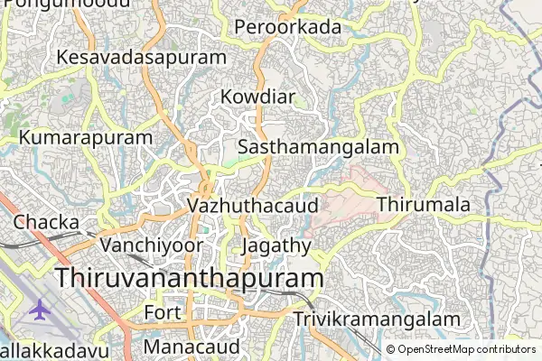 Mapa Thiruvananthapuram (Trivandrum)