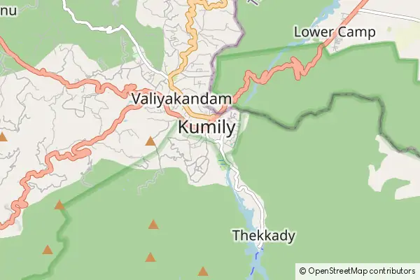 Mapa Thekkady