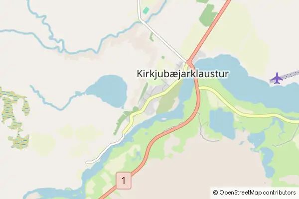 Mapa Kirkjubæjarklaustur