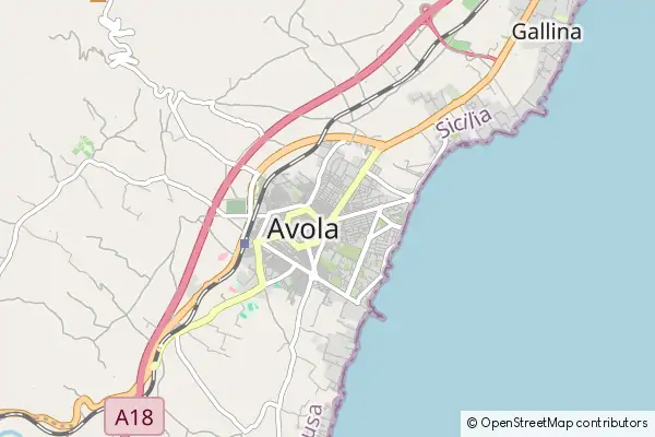 Mapa Avola