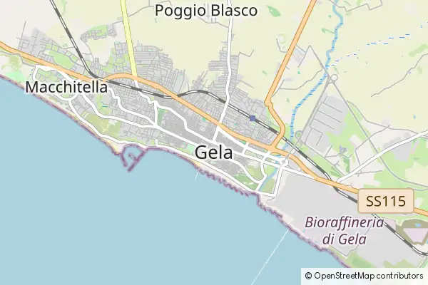 Mapa Gela