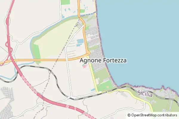 Mapa Agnone Bagni