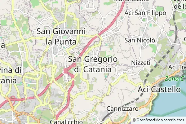 Mapa San Gregorio di Catania