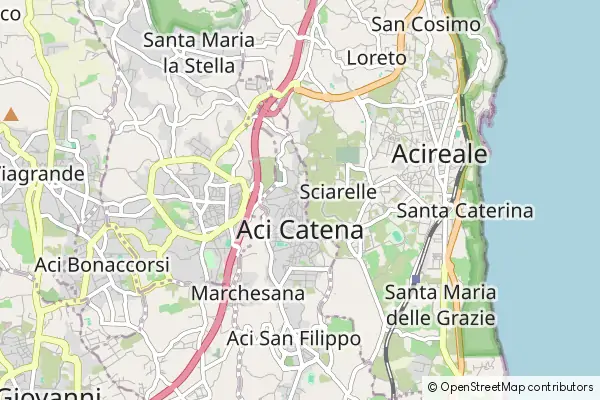 Mapa Aci Catena