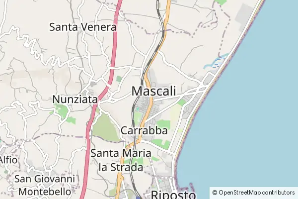 Mapa Mascali