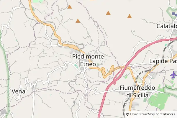 Mapa Piedimonte Etneo