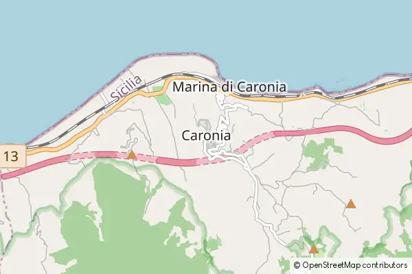 Mapa Caronia