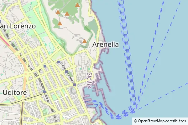 Mapa Belmonte Mezzagno