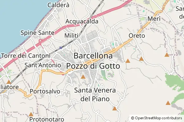 Mapa Barcellona Pozzo di Gotto