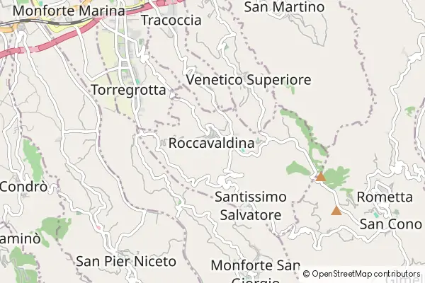 Mapa Roccavaldina