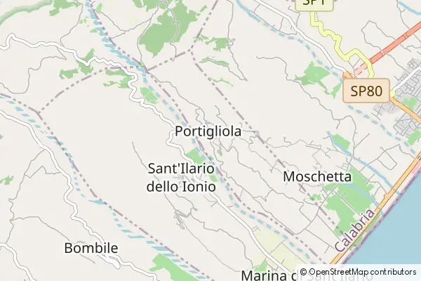 Mapa Portigliola